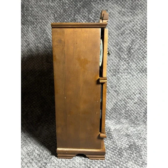 Vintage Grandfather Clock Style‎ Musical Wood Jewelry Box Armoire Hellerware